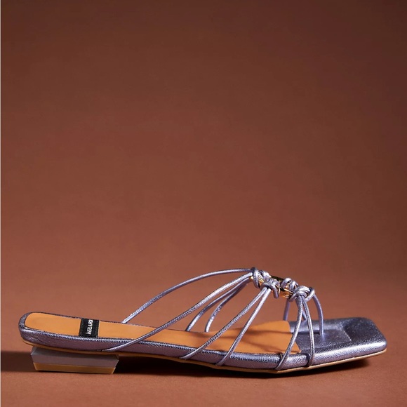 NWOT Anthropologie Strappy Sandals (37, Purple) - Picture 2 of 6